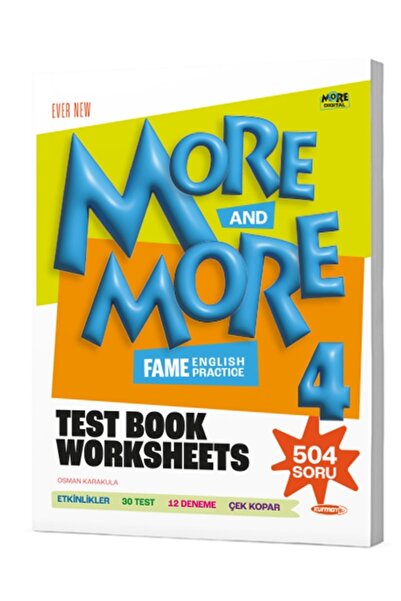 Kurmay Yayınları More More 2025 4. Sınıf Test Book Worksheets