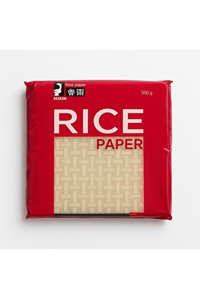 KEKESHI Pirinç Yufkası 500 g – Kare Rice Paper, Spring Roll, Vegan & Glutensiz