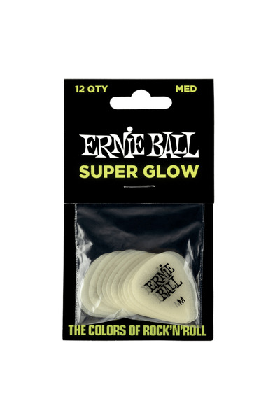 Ernie Ball P09225 GLOW/DRK Medium Pena (12 Adet )