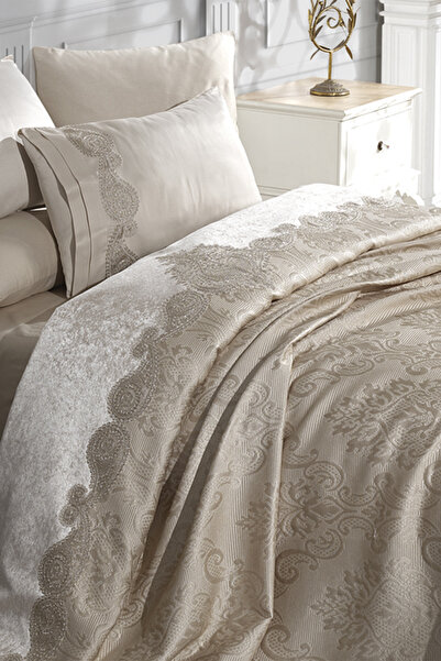 NAKIŞHAN Ottoman Pique Set-Cappuccino 6 Pieces