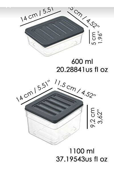 VİZYON Організатор для холодильника та морозильної камери з горизонтальною кришкою - контейнер для зберігання I