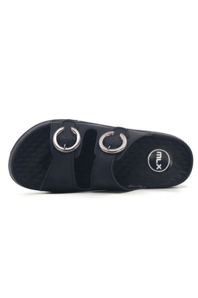 Benittokids Mulex Women's Faux Leather Orthopedic Comfortable Sole Adjustable Buckle Stitched Stylish Out Content Slippers