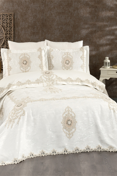 NAKIŞHAN Damla Pique Set-Cream 6 Pieces