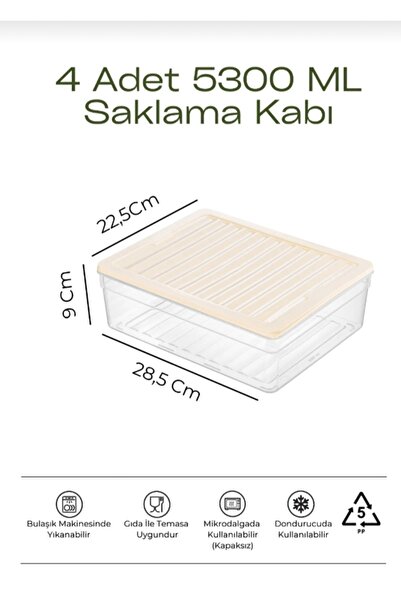 VİZYON Buzdolabı organizer set buzdolabı düzenleyici saklama kabı mikrodalga ve difriz uyumlu