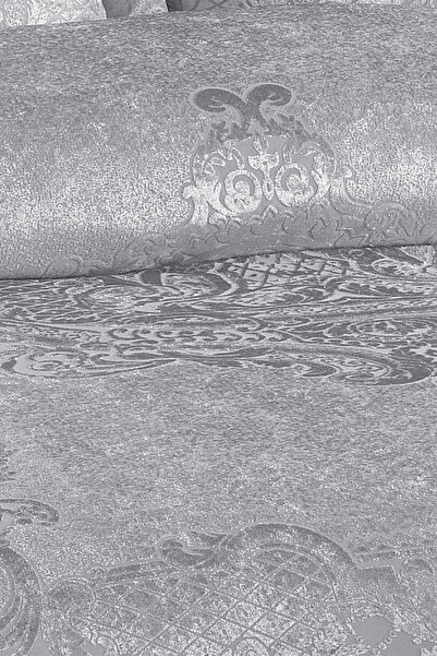 NAKIŞHAN Liza Bedspread Set-Gray 3 Pieces