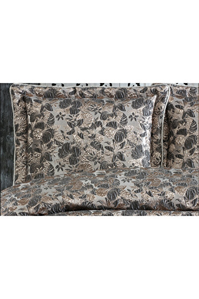 NAKIŞHAN Adya Bedspread Set-Anthracite 3 Pieces