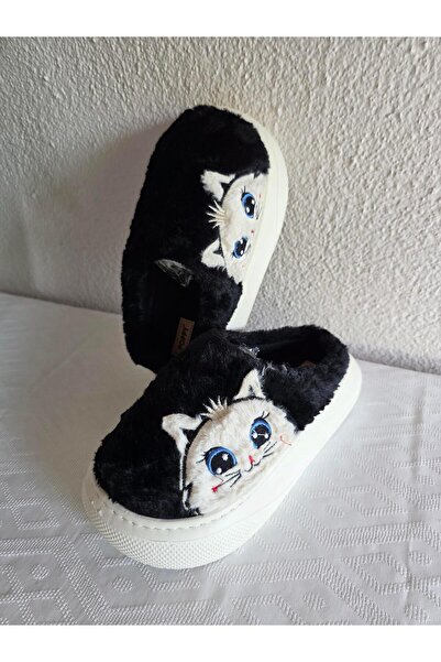 Benittokids Γυναικείες βελούδινες άνετες παντόφλες σπιτιού με γάτα 25BNT133