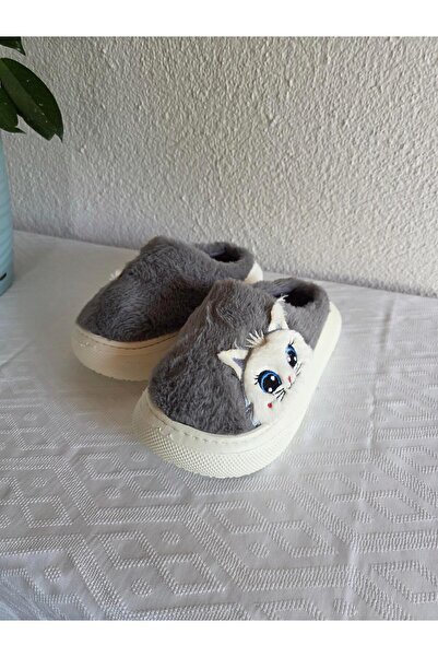 benitto kids Γυναικείες βελούδινες άνετες παντόφλες σπιτιού με γάτα 25BNT133