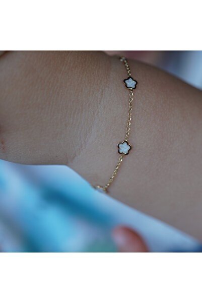 Sandra Ferretti Bratara din Aur Galben de 14K cu Sidef pentru Copii