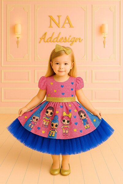 NA ADDESIGN Kız Çocuk Lol Bebek Tüllü Kabarık Elbise