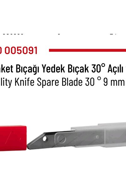 İzeltaş Maket Bıçağı Yedek (30 derece açılı) 9mm