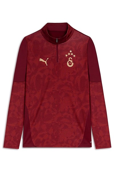 Puma Galatasaray 25/26 a Team 1/4 Zipper Long Sleeve Training Top Jersey Bordo