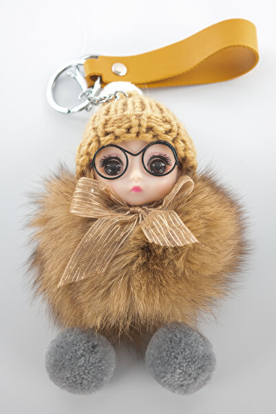 shop Μπρελόκ μωρό με βελούδινα καφέ γυαλιά - (15 cm)