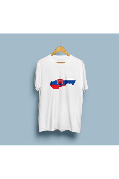 eioswear Унісекс Oversize Словацька карта T-shirt - з кишенями
