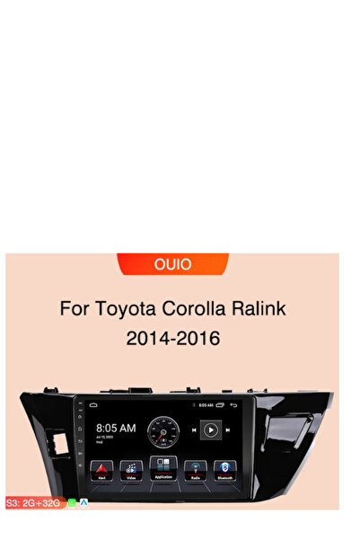 MNT Toyota Corolla 2014-2016 screen (RAM 2 - ROM 32) supports CarPlay & Android Auto / 1080p resolution