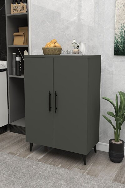 Enda Home 3 Raflı 2 Kapaklı Çok Amaçlı Dolap Çok Amaçlı Mutfak Dolabı Banyo D...