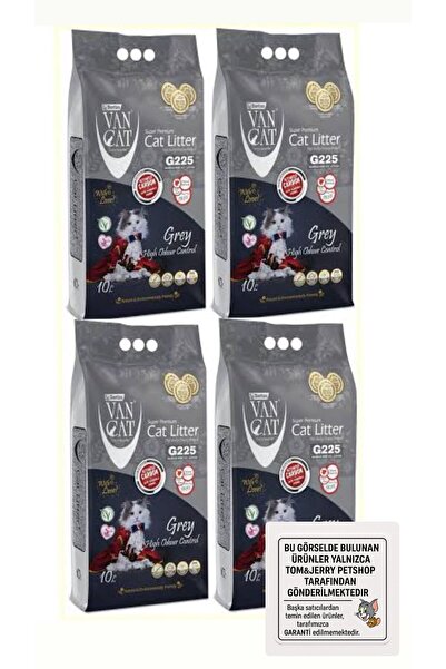 Bentaş Van Cat TOM&JERRYPETSHOP-Aktif Karbon Kokusuz Kedi Kumu 10 Lt 4 Adet