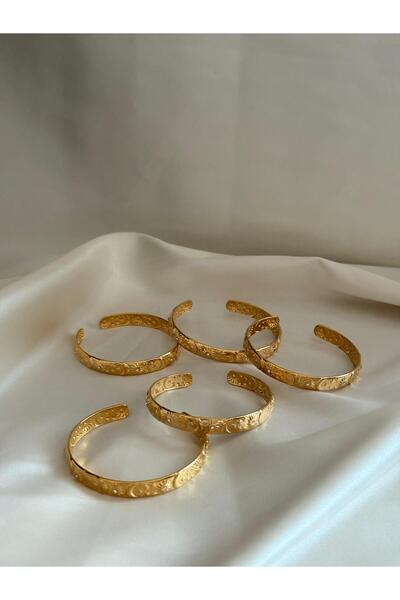 bag and shine ÇELİK AÇIK AY YILDIZ KELEPÇE (GOLD, AYARLAMALI)