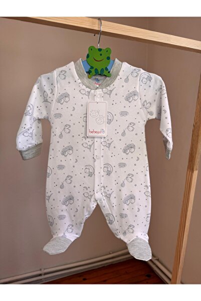 bebeğiz Yenidoğan Erkek Patikli Tulum Erkek Bebek