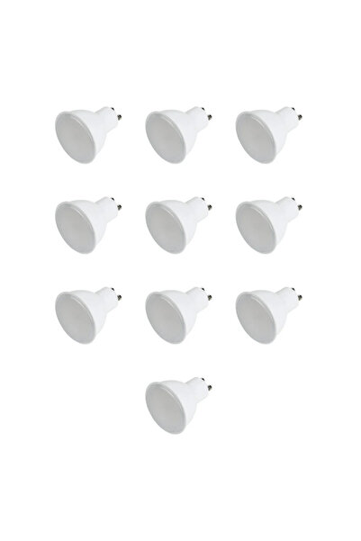 Flora Elektromarket Cata 7 Watt GU10 Duy Çanak Led Ampul Beyaz Işık 10 Adet
