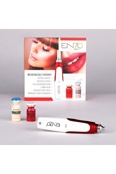 Enzo Professional Dermapen Cihazı Kablolu Yüz Iğneleme Iz Leke Kırışıklık Giderme Silme Makinası Cilt Sıkılaştırma