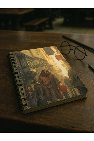 Apeirona | Limitless Art Harry Potter Notebook - Bullet Journal| Dotted| A5| Steel Spiral| 90 Sheets| Hard Cardboard Cover