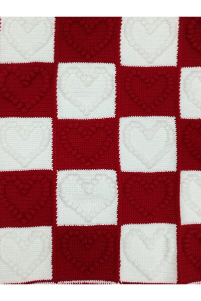 Güneş Alize Hand Knitted Cotton Organic Knitwear Popcorn Soft Baby Blanket