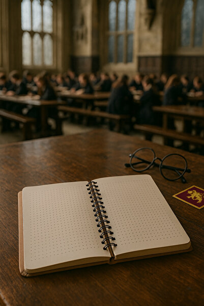 Apeirona | Limitless Art Harry Potter Notebook - Bullet Journal| Dotted| A5| Steel Spiral| 90 Sheets| Thick Cardboard Cover