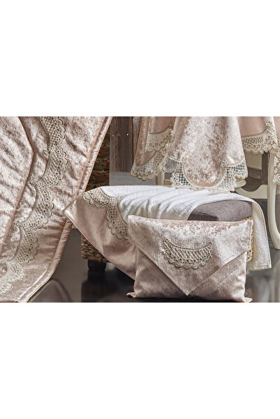 NAKIŞHAN Nisa Seccade Seti-Cappuccino 4 Pieces