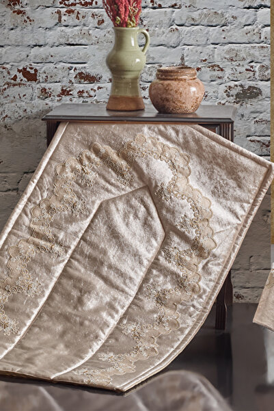 NAKIŞHAN Sapphire Prayer Rug Set-Cappuccino 4 Pieces