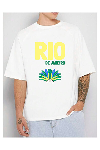 Tubinyoo تي شيرت ريو كبير الحجم مطبوع للجنسين