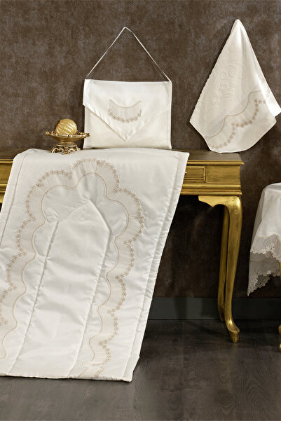 NAKIŞHAN İnci Prayer Rug Set-Cream 4 Pieces