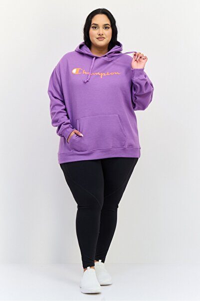 Champion Women Plus Size Long Sleeves Outdoor Hoodie, Lavender