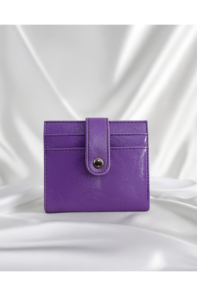 Aura Collection Online Viva Kartlık Detaylı Mor Cüzdan