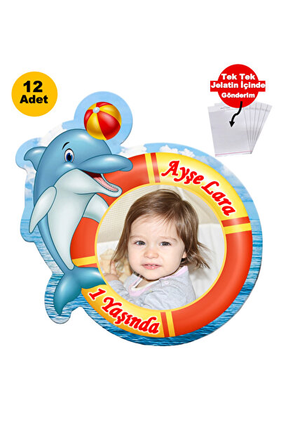 Elara Tasarım 1 Yaş Kişiye Özel 7x8 18 Adet Doğum Günü Magnet Hediye Tek Tek ...