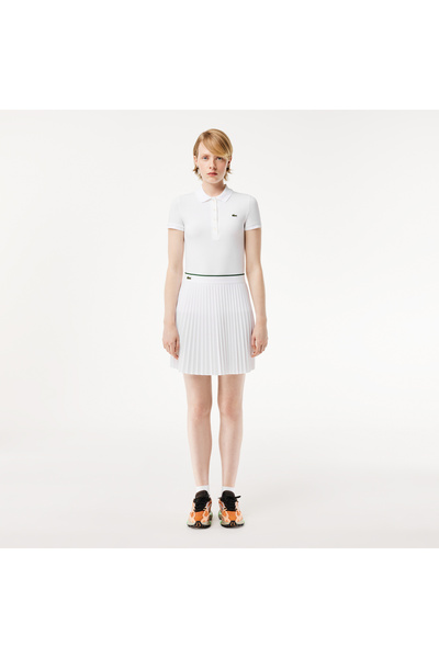 Lacoste تنورة قصيرة مطوية بخصر مطاطي - JF2701-00-001