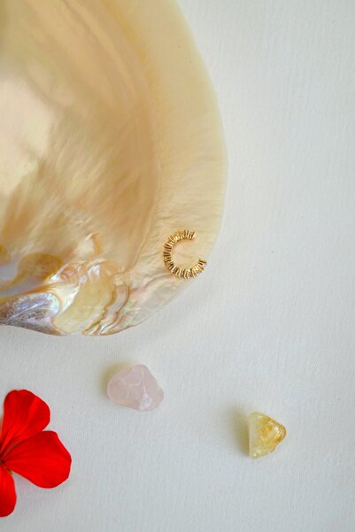 Sacce Scarves&Accessories Sıkıştırmalı Kıkırdak Küpesi Taşlı Model Earcuff