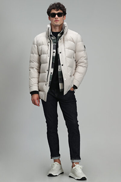 Lufian Men's Coat - Rıld Goose Down, Stone Detailed