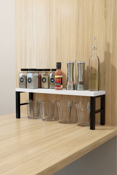 SteelDesing Mutfak Banyo Organizeri, Tezgah Masa Üstü Raf, Çay ,kahve ,baharatlık,makyaj Standı