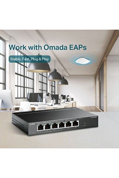 TP-LINK Tp FestaTL-SF1006P 67W 6FE PoE Switch,4'ü PoE,Meta metal (3yıl üretic...