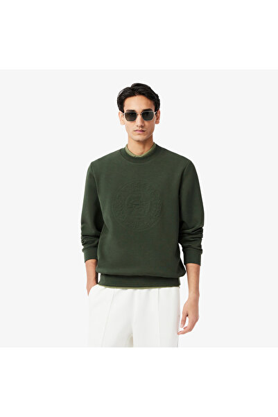 Lacoste سويت شيرت بيكيه بشعار منقوش - SH9959-00-HCF