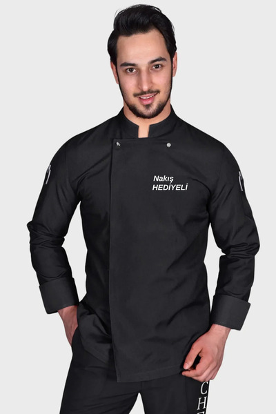 Üniformanya İsim Hediyeli Aşçı Ceketi Aşçı Ceketleri Şef Ceketi Aşçı Kıyafetleri Aşçı Elbisesi Chef Aşçı Forması