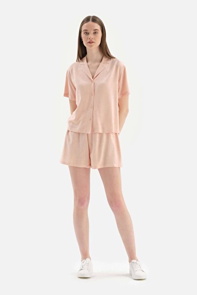 Dagi Light Pink Woven Shorts