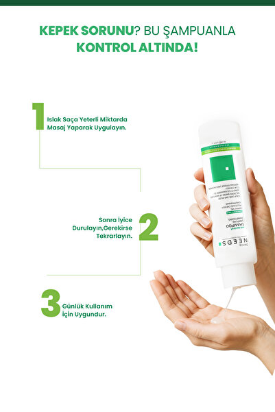 Derma Needs Kepek Karşıtı Şampuan 400ml | Arındırıcı |B3 B5 B7 Vitaminli, Amino Asitli | Sülfatsız
