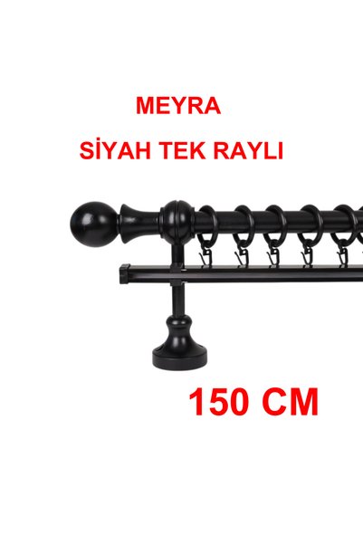 di'mora by ağbaht züc. Meyra Demonte Başlıklı Ahşap Rustik Perde Askısı - Tek...