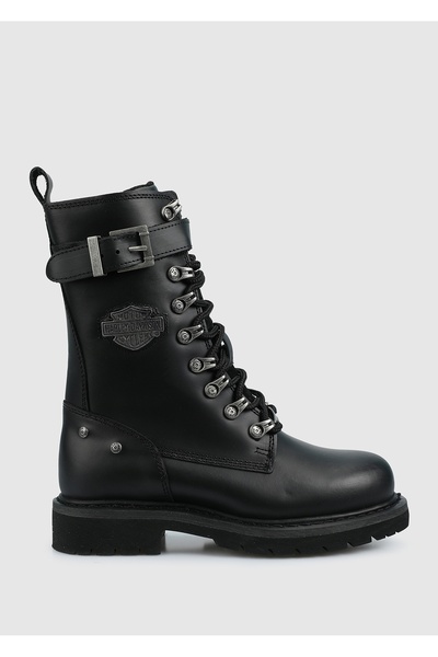 Harley Davidson Γυναικείες μαύρες δερμάτινες μπότες Gladis G0385