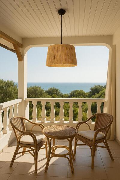 Home Bohem Handmade Doğal Muz Lifi Rafya Avize Tavan Aydınlatma