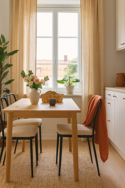 TP TUNAPRES Tekli Minimalist Metal Ayaklı Modern Yemek Masa Sandalyesi – Çizgi Krem Minderli, Ergonomik Tasarım