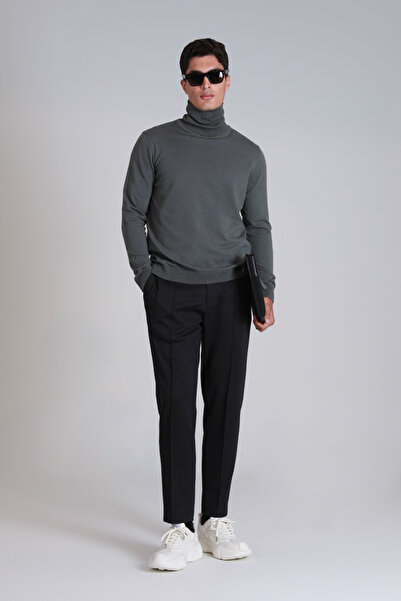 Lufian Men's Khaki Sweater - Soil