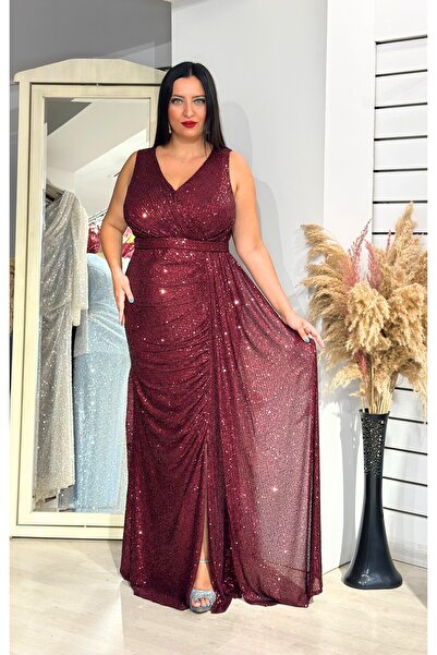 E&A Eren Abiye PUL PAYET KALIN ASKILI YIRTMACLI ABIYE